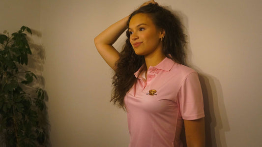 Women's pink polo