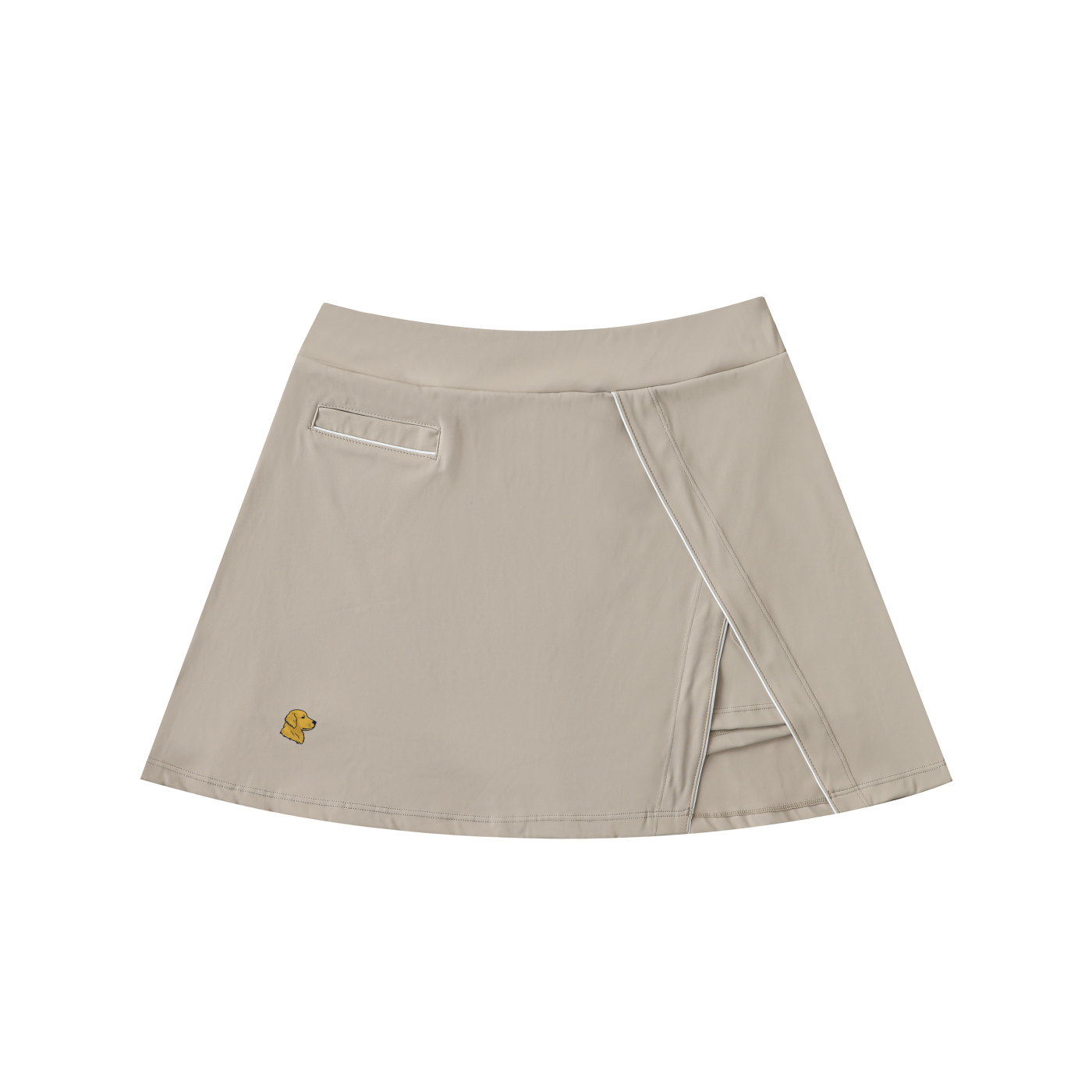 High-Waist Pocketed A-Line Skirt