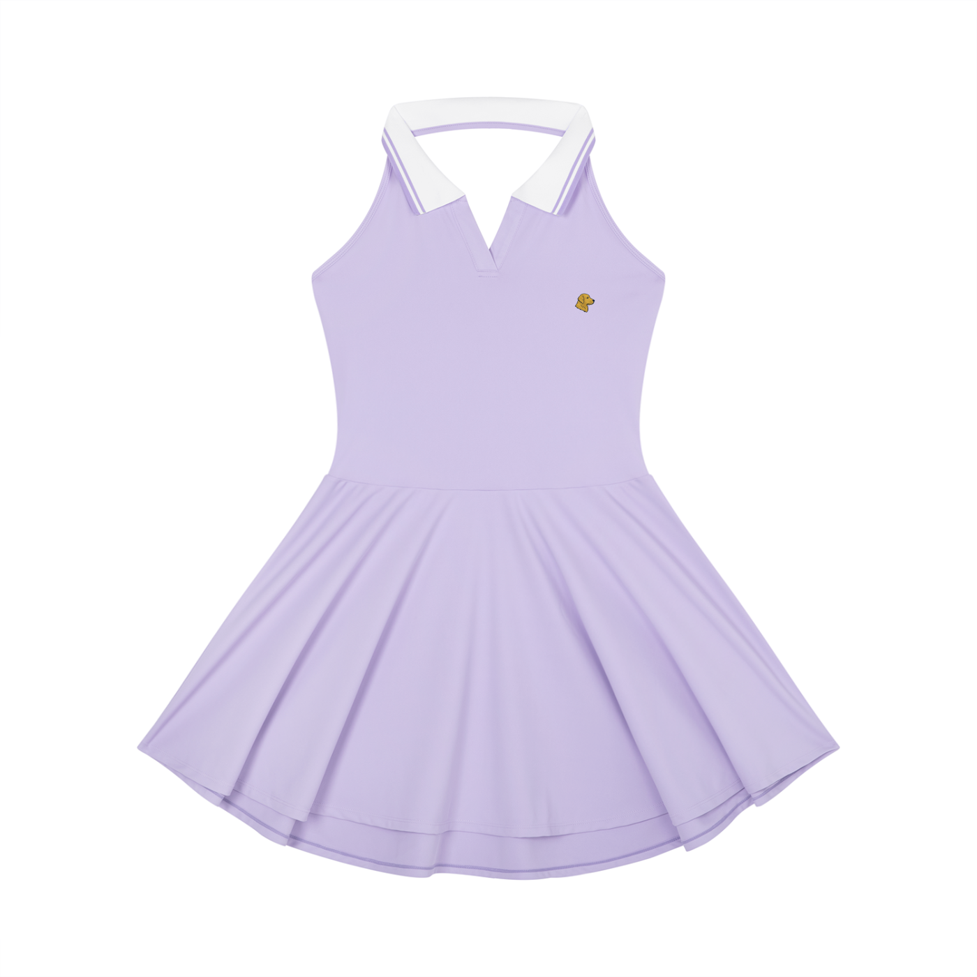 Women's Collared Halter A-Line Tennis Dress