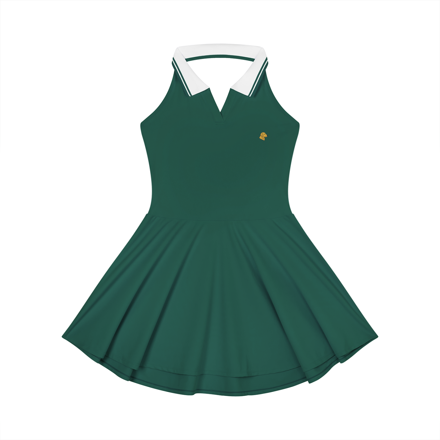 Women's Collared Halter A-Line Tennis Dress