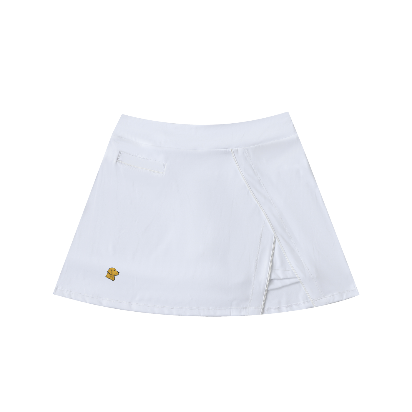 High-Waist Pocketed A-Line Skirt