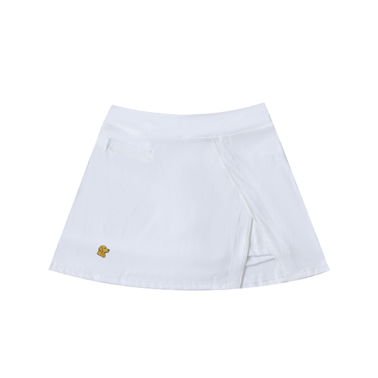 High-Waist Pocketed A-Line Skirt