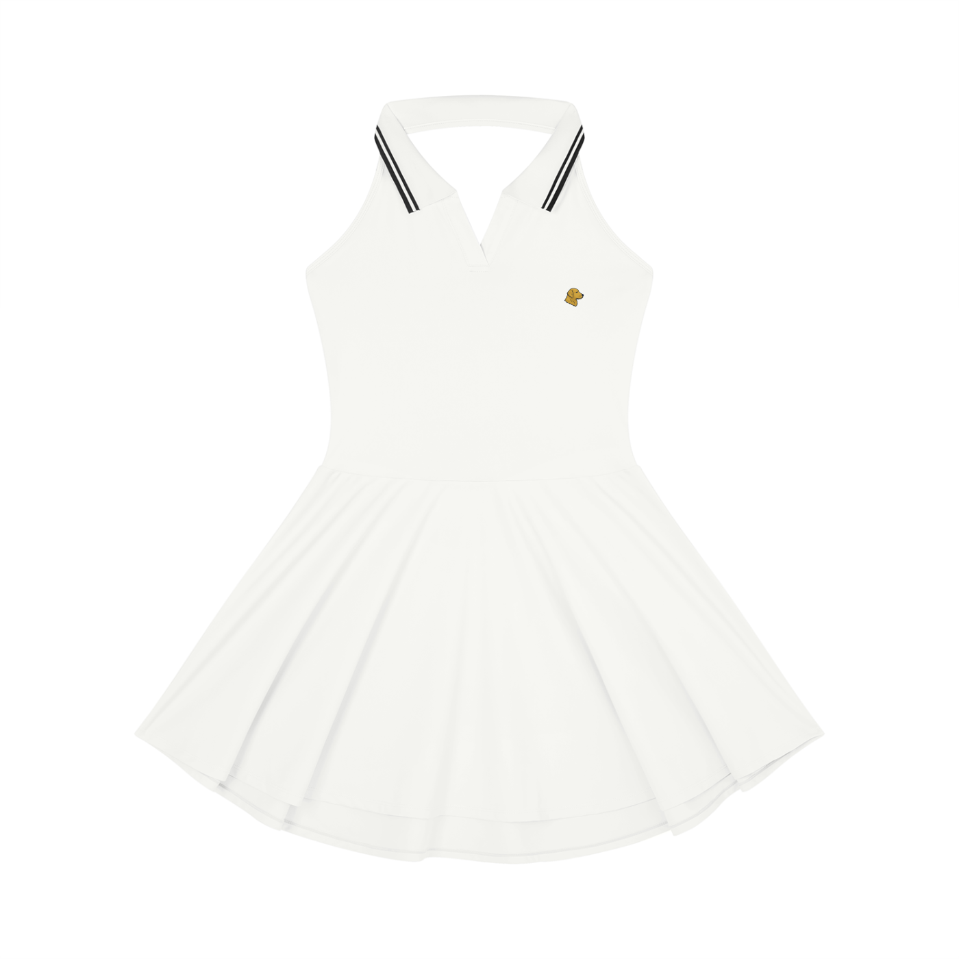 Women's Collared Halter A-Line Tennis Dress