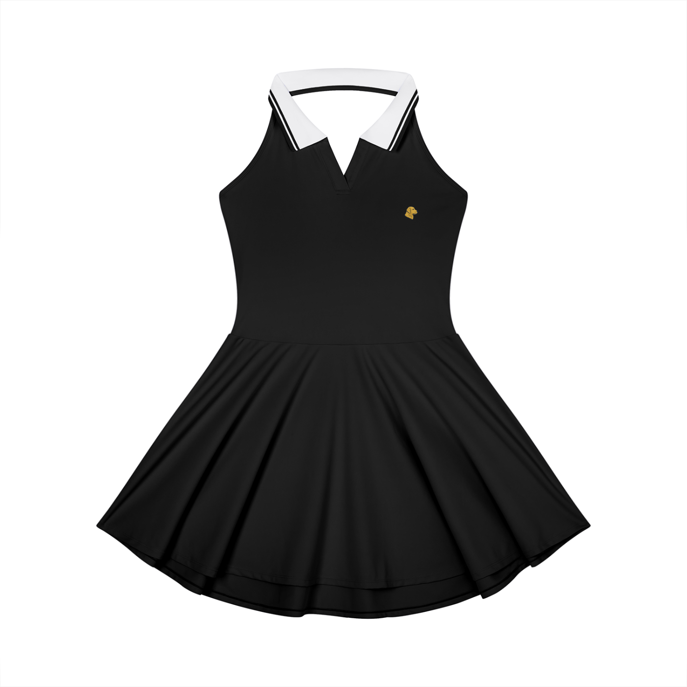 Women's Collared Halter A-Line Tennis Dress